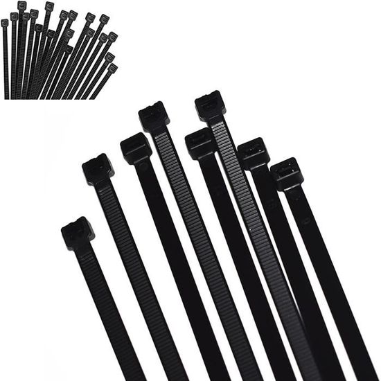 Lot De 60 Attaches Autobloquantes Noires 90 Mm - Pour Réparations Auto, Maison, Câbles