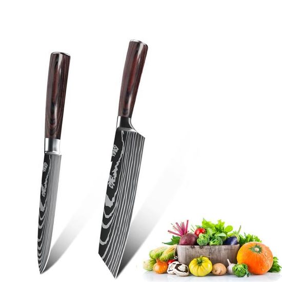 Couteau Éplucheur de Fruits Pointu Couteau à Légumes en Acier