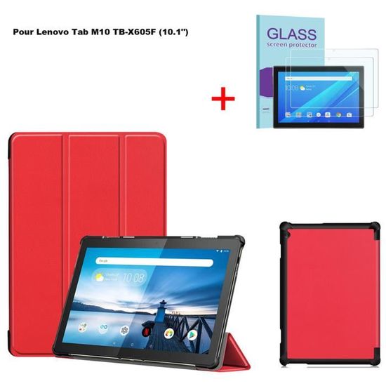 Coque Tablette Pour Lenovo Tab M10 (10.1 Pouces) Tb-x505f En Rouge