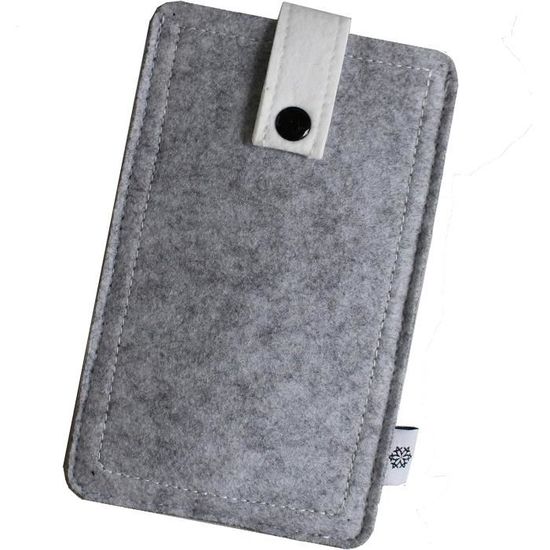 Housse De Protection En Feutre Pour Blackberry Q5 - Avec Languette Pour Retirer Le Téléphone - Fermeture Pressions - Bleu