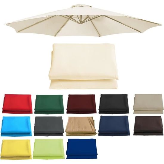 Tête Pliable De Rechange Pour Parasol Banane - En Aluminium - Pour Fixation Sur Balustrade De Balcon - Noir