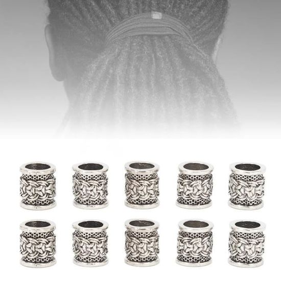 80 Perles Métal Pour Dreadlocks Et Barbe - Motifs Lettres, Symboles Runiques - Avec Outils De Pose Et élastiques - Pour Style Personnalisé