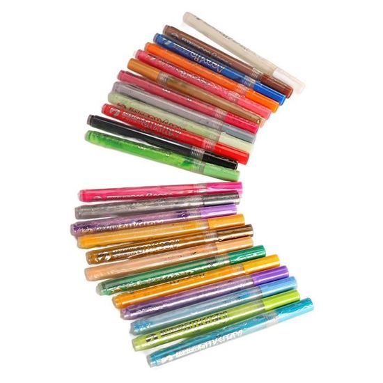 Stylos Gel Acrylique 3D - 48 Couleurs | Pointe 1,0 Mm | Effet Relief | Idéal DIY, Verre, Céramique