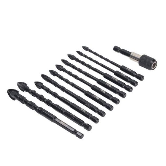 Qiilu Jeu De Forets à Maçonnerie Mèches De Carbure De Foret De Fer De