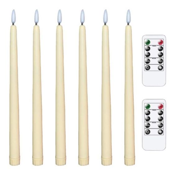 Bougies Coniques, 4 Ensemble Cire Abeille Blancs Longue Mariages Fêtes