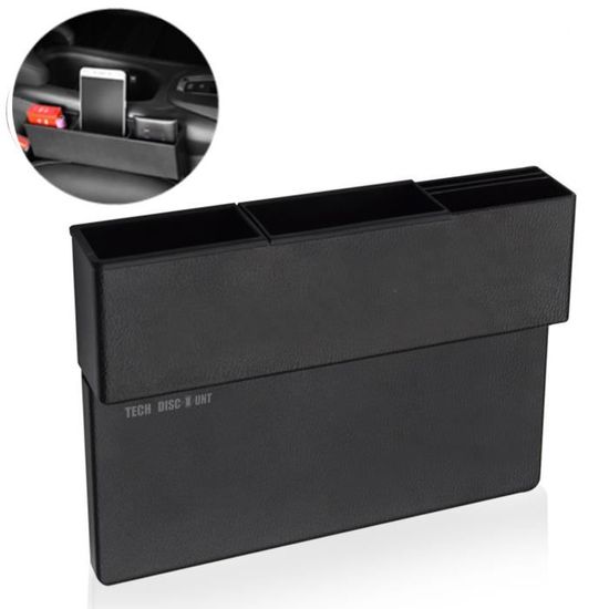 2 Combleurs D'espace Pour Siège Auto - Rangement Téléphone, Clés, Cartes, Universel, TPE Noir - 13