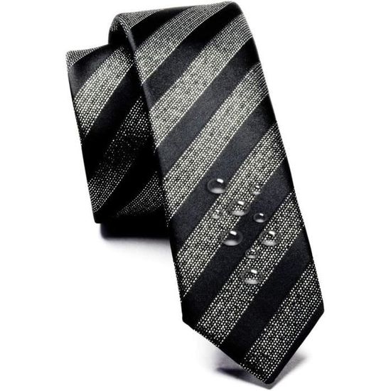 Cravate de costume noir pour hommes, cravate trico... - Grandado