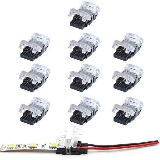 Lot De 10 Connecteurs De Bande Led Rgbw À 5 Broches De 10 Mm De Large
