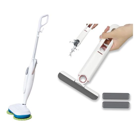 BALAI ELECTRIQUE ET MINI MOP NETTOIE TOUT - Balai vapeur automatique