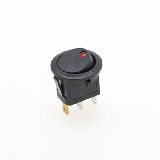 Lot De 8 Interrupteurs à Bascule Ronds 12V - 3 Broches Avec LED Pour Voiture, Bateau, Camion