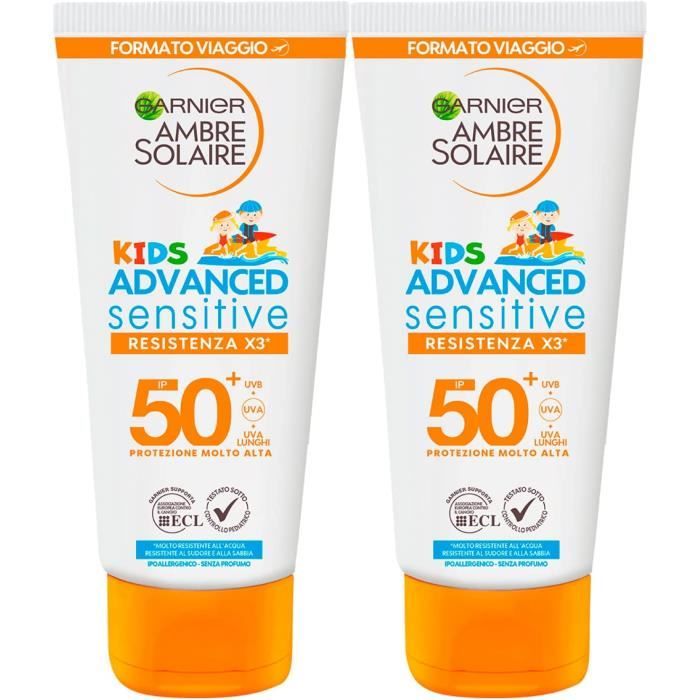 Garnier Ambre Solaire Kids Advanced Sensitive SPF 50+ Résistance x3 ...