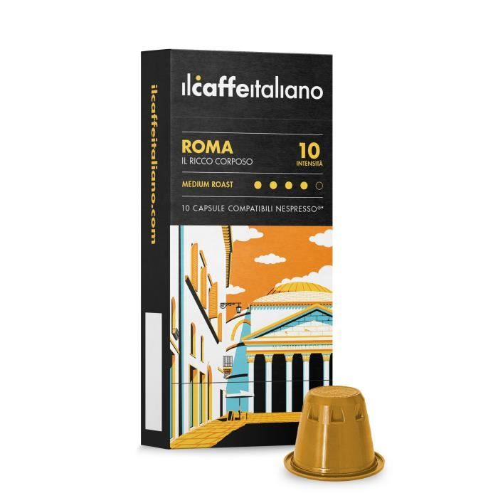 100 Capsules de café compatibles Nespresso - Mélange Roma - Il Caffè Italiano