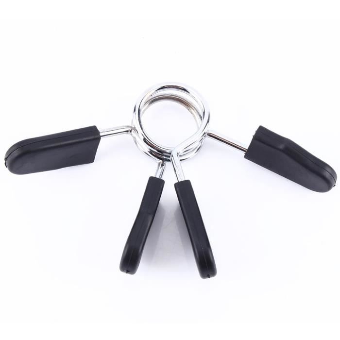 CEN Pince standard de serrure d'haltère de Barbell de 2 PCs, agrafe de collier de ressort de 25mm pour la formation de yoga