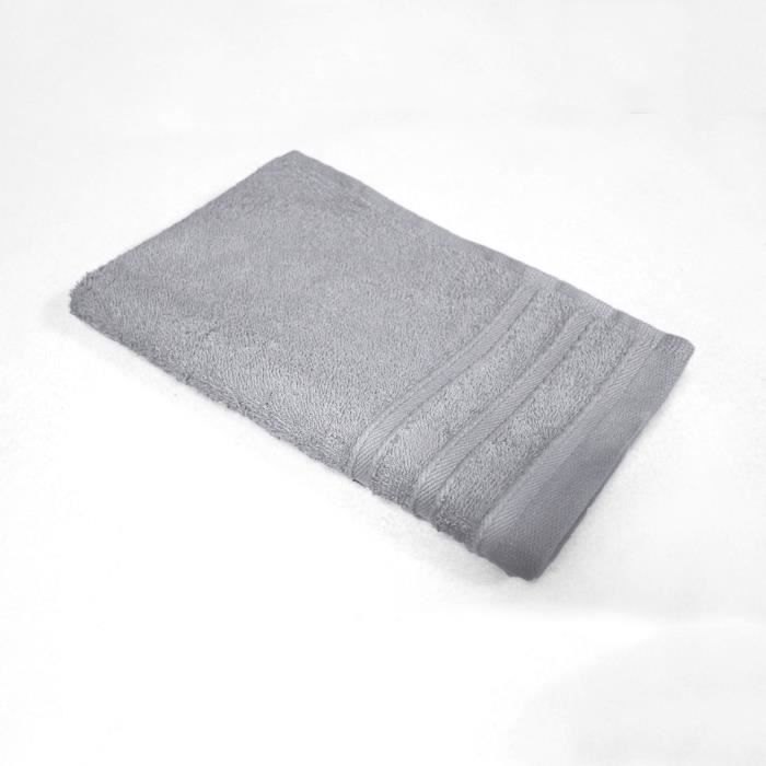 Serviette de toilette d'invite uni Vitamine Gris 3