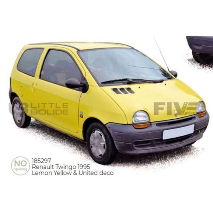 Voiture Miniature de Collection - NOREV 1/18 - RENAULT Twingo Benetton - 1996 - Yellow / United Color - 185297