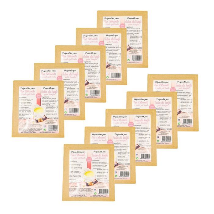 Lot 10x Flan vanille naturel - sachet 50g