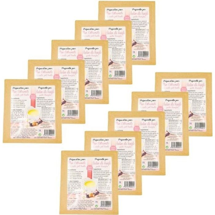 Lot 10x Flan vanille naturel - sachet 50g