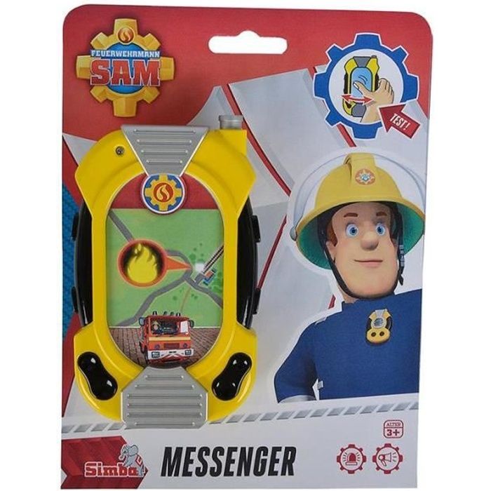 Simba Toys 109258697 Sam Le Pompier - Messenger téléphone avec lumière et son