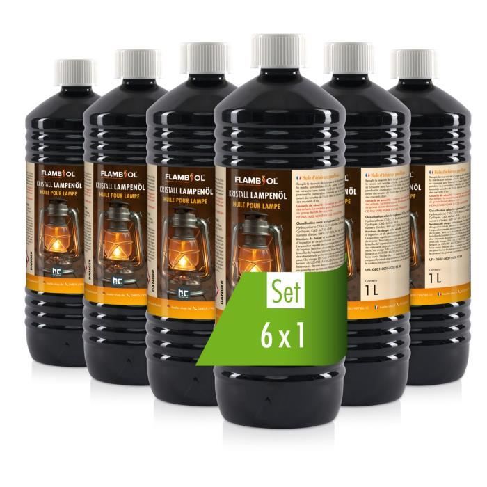 huile pour lampe 6 x 1 L - incolore - inodore