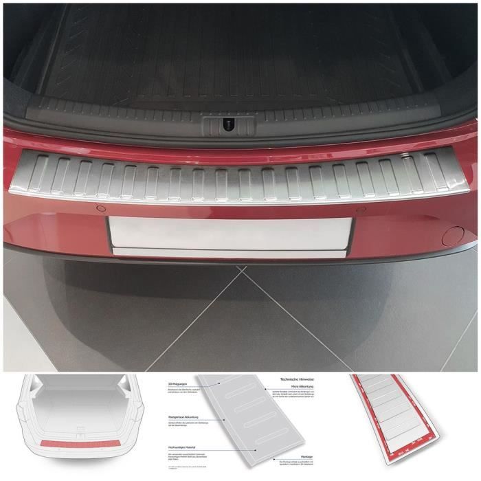 Protection pour bords de chargement en aluminium pour Seat Leon 4 KL ST année 2020- [Argent brossé]