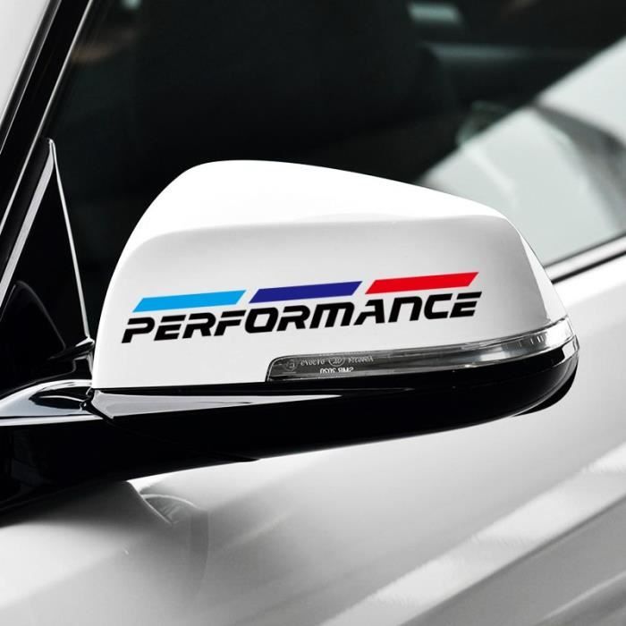 Black -2 pièces M Puissance rétroviseur de voiture autocollant pour BMW 1 3 4 5 7 Série GT X1 X3 X4 X5 X6 F15 F16 F18 F10 F25 F30 F3