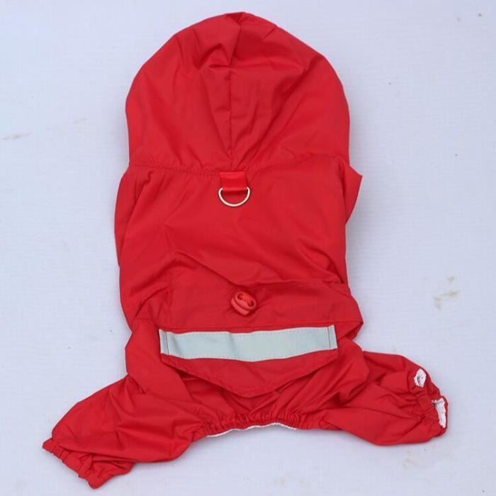 Manteau Blouson,Vêtements imperméable taffetas 4 jambes pour chien FC81, livraison gratuite, vêtements pour chiot - Type Red-S