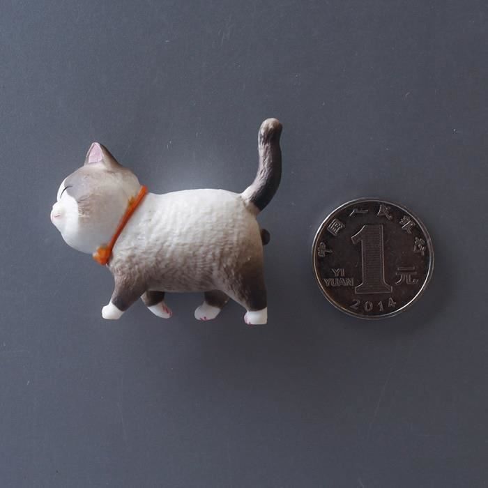 Décoration murale,Pâte magnétique mignon chat pour réfrigérateur Autocollant séries chaudes chat 3D, décoration de la - Type F