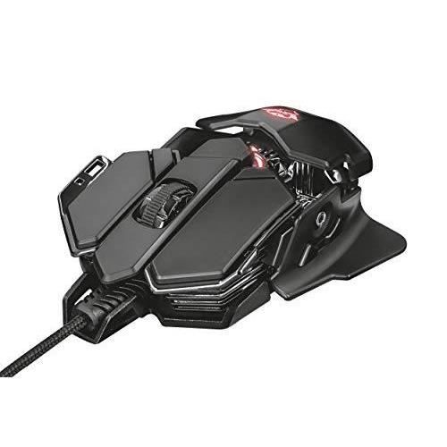 Trust Gaming GXT 138 X-Ray Souris Gamer Illuminée, 4000 dpi, 10 Boutons, Led Lumineuse - Noir