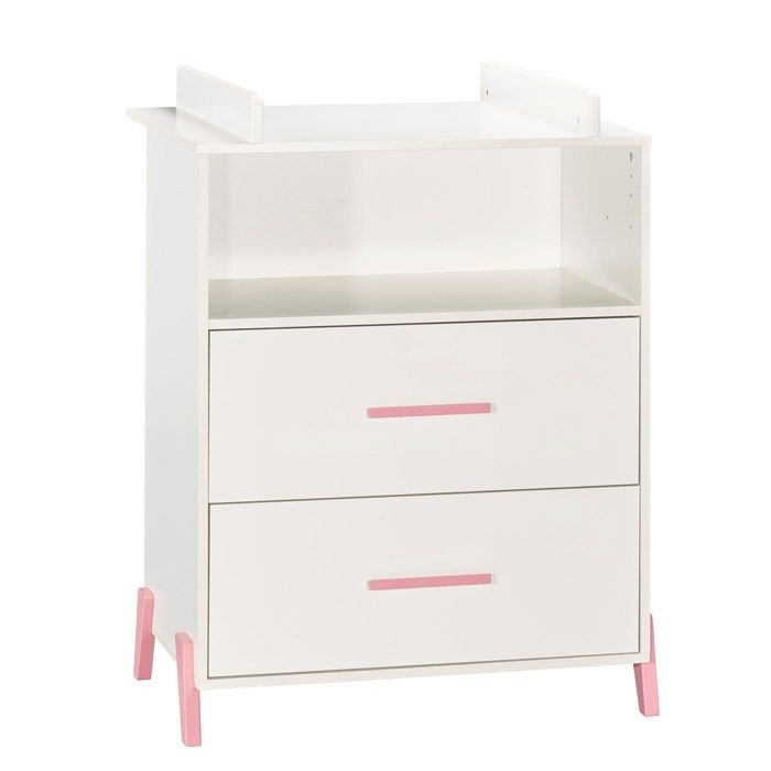 Babyprice - JOY ROSE - Commode 2 Portes et 1 Niche