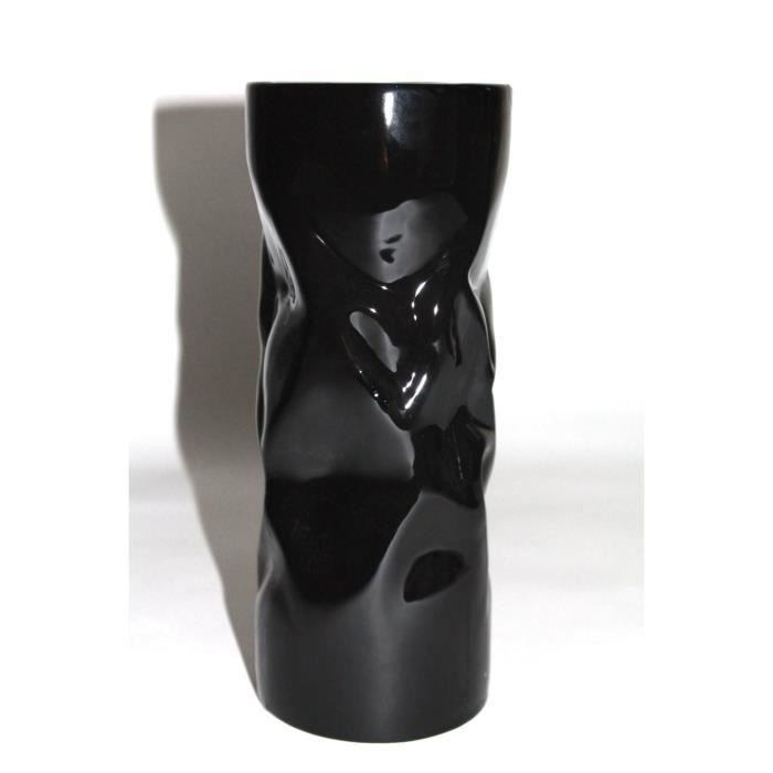 Vase a effet froissé NOIR