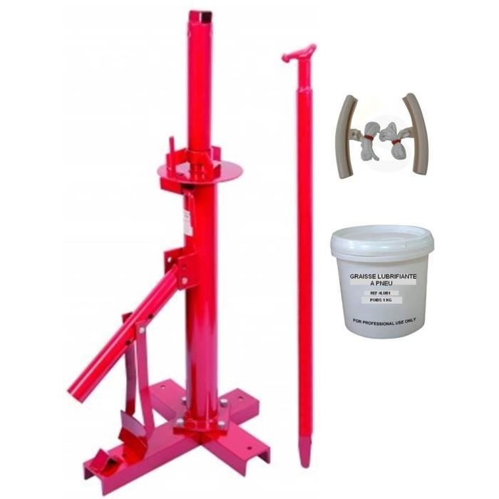 Démonte Pneu 13- à 21- manuel Auto + 1 Paire de Protection Jante + Graisse Pneu 1kg