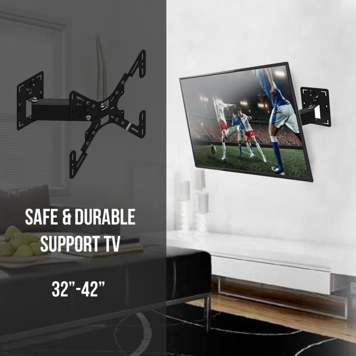 Support TV 32- à 42- Fixation ecran plat 81 107cm