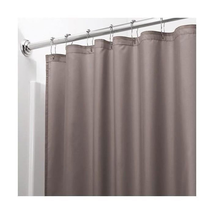 Rideau de douche polyester - 180x200 cm - taupe
