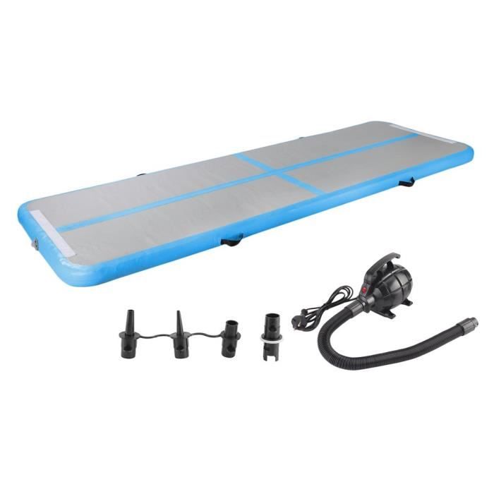 3M Tapis Gymnastique gonflable Air Tumbling tapis de yoga bleu