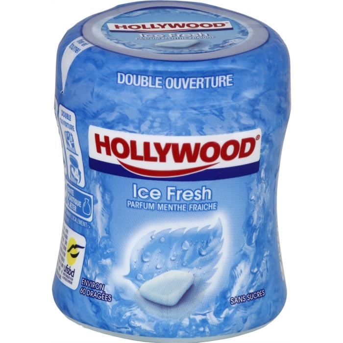 Hollywood Icefresh Bottle chewing-gum menthe fraîche sans sucres 60 dragées