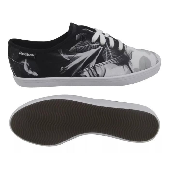 Reebok Chaussures pour Femmes ROYAL TENSTALL PRT Baskets Noires en toile Champion Sports
