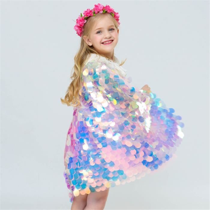 ROBE FILLE - Cape de sirène Cape à paillettes - bleu GT™