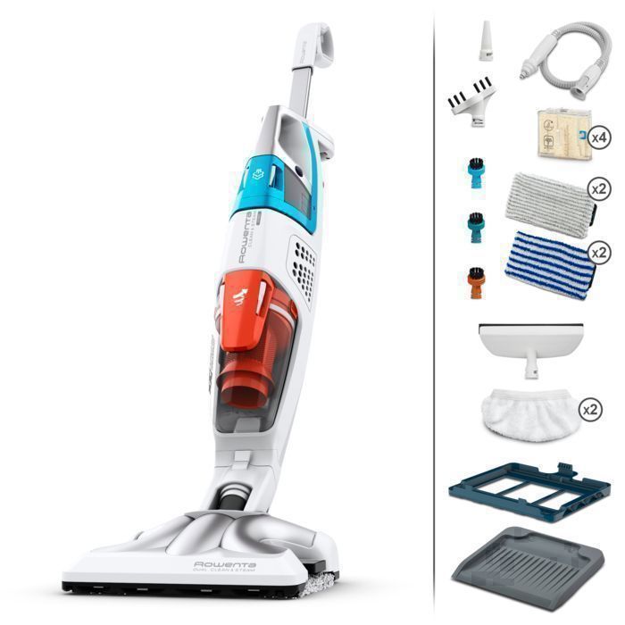 ROWENTA RY8544WH Clean & Steam Multi Nettoyeur Vapeur 2en1 - Nettoie et Aspire en Même Temps à la Vapeur