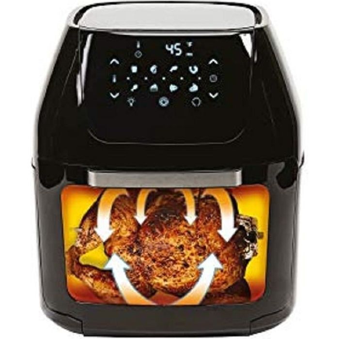 Airfryer XXL 1800W - Friteuse à air chaud - avec 3 plaques de grill - Rôtisserie - brochettes - Royal Swiss