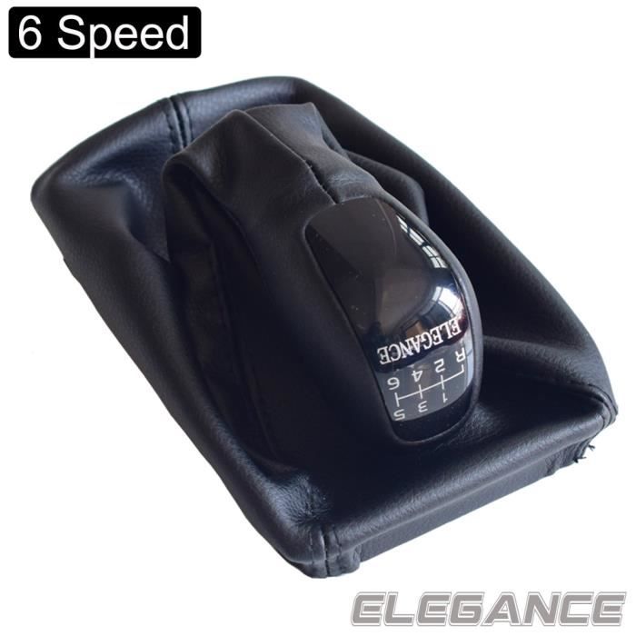 ELEGANCE -Pommeau de levier de vitesse à 6 vitesses avec démarrage en cuir, pour Mercedes Benz classe E W211 S211 2002 2003 2004 200