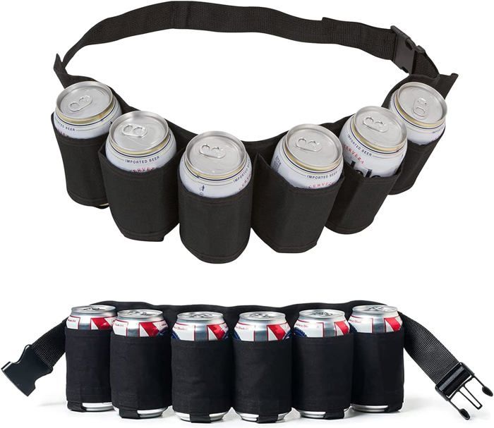 Ceinture Porte, Canettes Portable Réglable Pour 6 Boissons  Bière/Soda  - Idéale Pour Camping Randonnee Et Fetes En Plein Air Noir 92150192