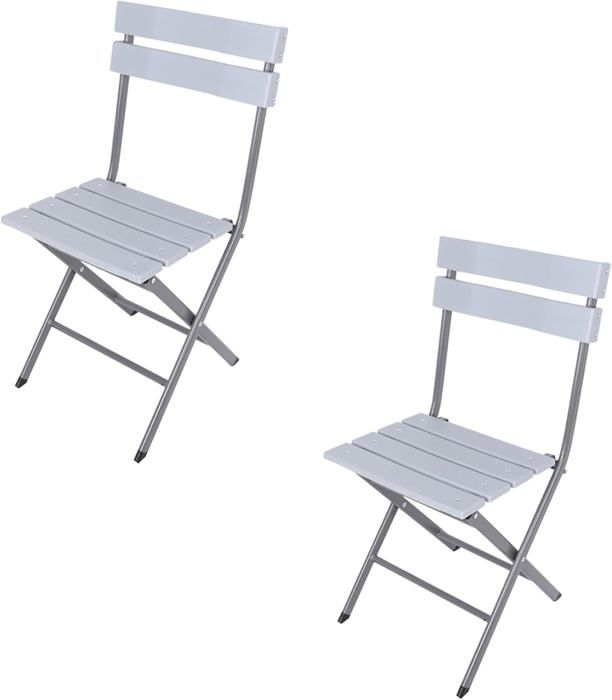 Chaises De Jardin Pliantes En Plastique - Lot De 4 Noires - Résistantes, Légères, Capacité 136 Kg - Pour Intérieur Et Extérieur