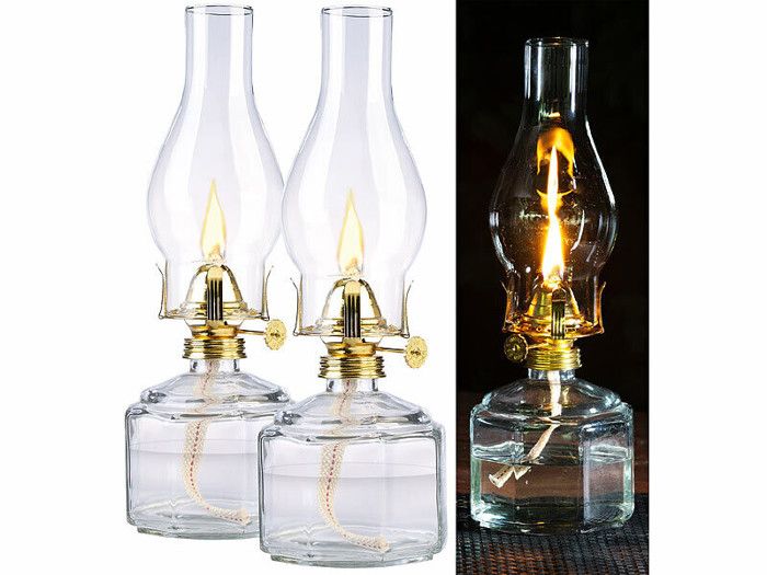 Lampe à pétrole - Lunartec - 2 lampes tempêtes - 28 cm - Flamme véritable - Écologique Lampe à pétrole - Lunartec - 2 lampes tempêtes - 28 cm - Flamme véritable - Écologique