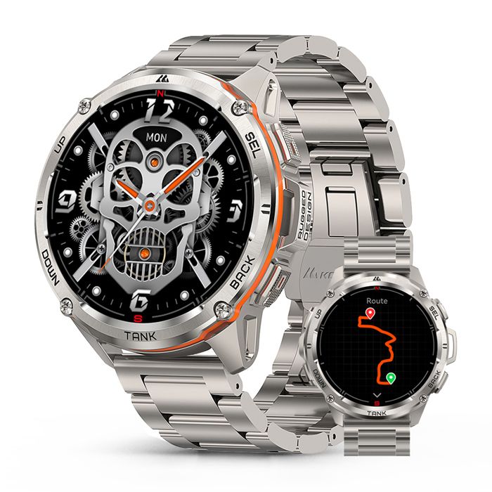 Montre Connectée homme SmartWatch Sport GPS KOSPET T3 Ultra 1.43 Tracker dActivit Android iOS Samsung Xiaomi Iphone 2 Bandes