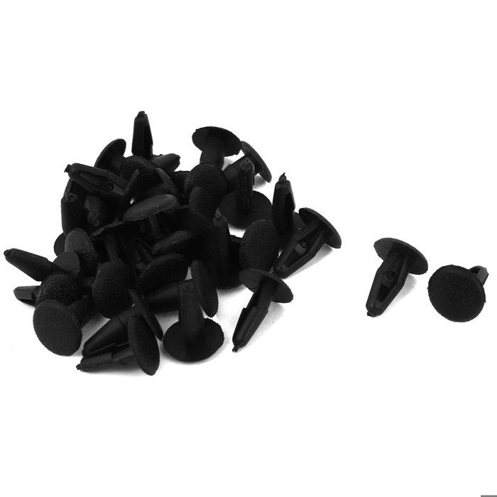 X AUTOHAUX Lot De 25 Clips De Retenue Console Voiture Noirs - Attaches Tableau De Bord