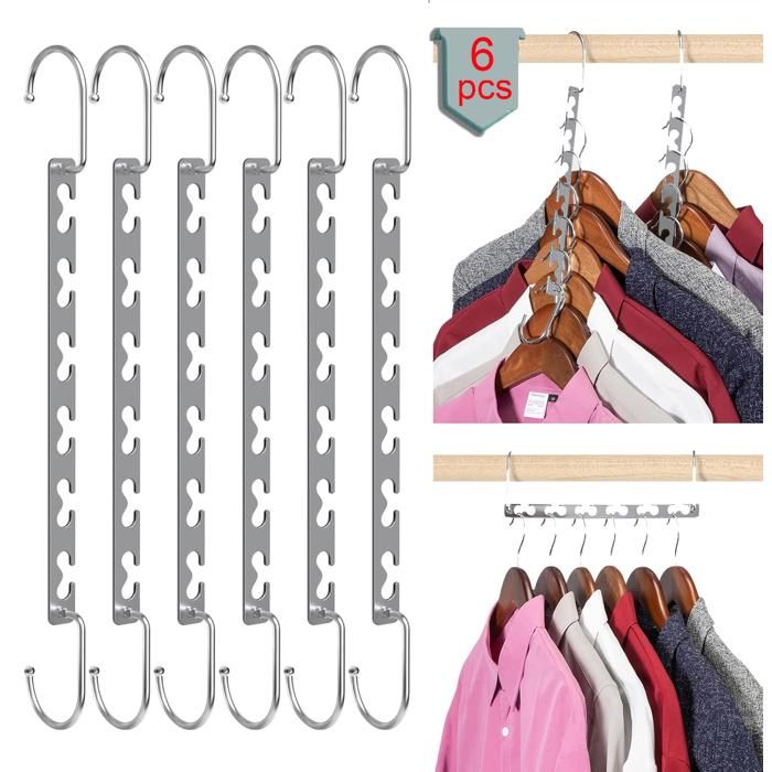 Andiker Lot De 40 Crochets De Connecteur Pour Cintre, Mini Crochets Pour Cintres En Plastique, Organisateur De Cintre Pour Penderie Gain De Place, Blanc