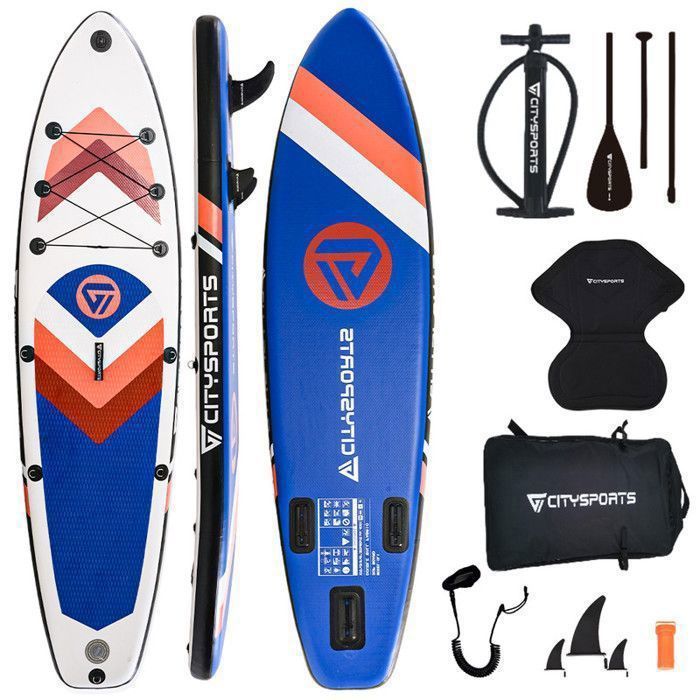 Stand Up Paddle gonflable-SUP board-320*80*15CM-jusquà 160 kg-vert-bleu