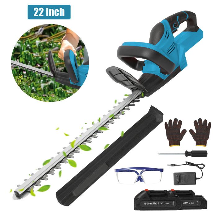 Taille Haie Batterie 21V Taille-Haie Électrique Sans Fil avec 2
