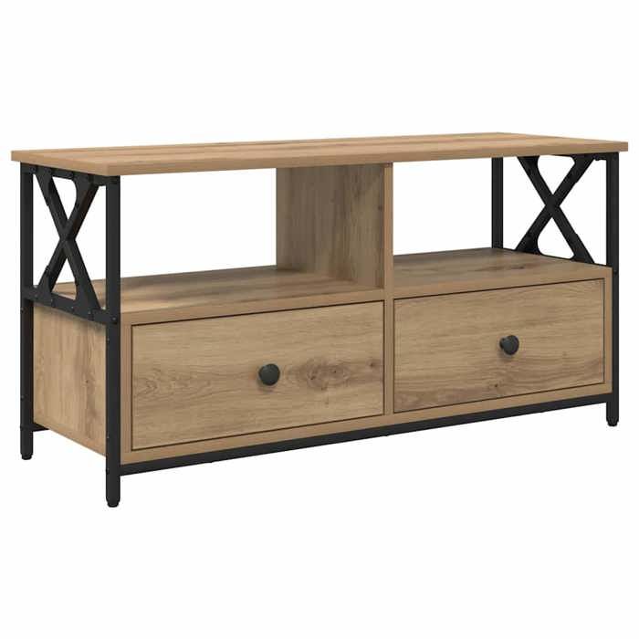 Black FridayMeuble TV - Cabinet TV - Armoire salon - avec tiroir Chêne artisanal - 90x33x45cm EU01_916958