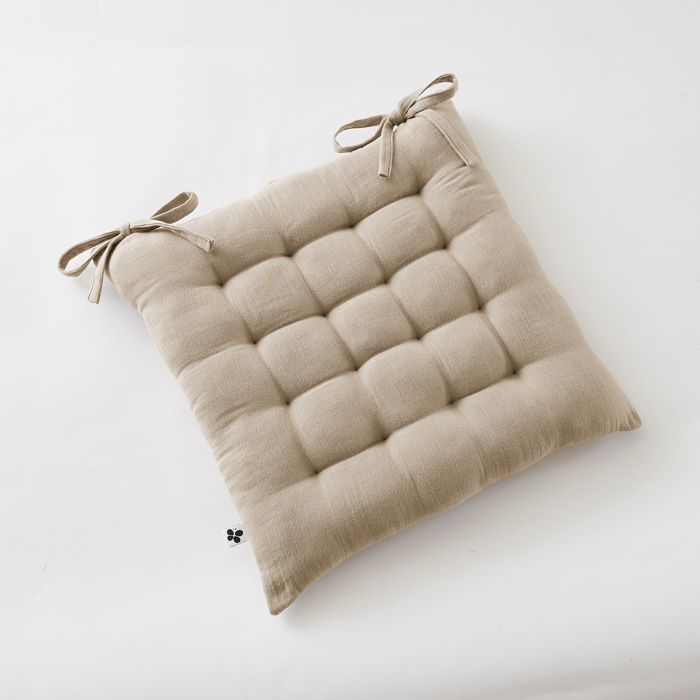 Assise Matelassée 40 x 40 cm – Gaze de Coton – Ficelle – Matelassage 16 Points